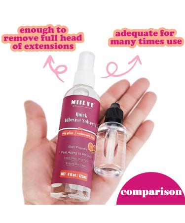 MIILYE Lace Glue Remover 4oz - Gentle Tape in Extension & Wig Adhesive Remover - Buy Online on GoSupps.com
