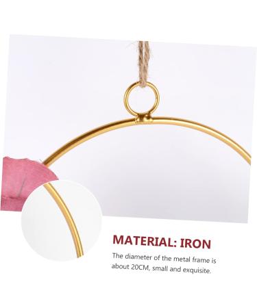 Cabilock Wrought Iron Gate Hanging Wreath Emblems Simulation Garland Hanging Garland Wall Decoration Door Rosy 20x20cm - Buy Online on GoSupps.com