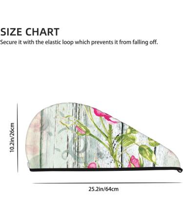 Microfiber Hair Drying Cap | Vintage Floral Towel Wrap for Quick Drying | Soft & Absorbent Hair Towel for Curly Long & Thick Hair - Buy Online on GoSupps.com