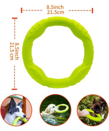 Laroo Indestructible Dog Frisbee - Floatable Flight Disc Toy for All Dog Sizes | Perfect for Summer Training | 22cm Green - Buy Online on GoSupps.com