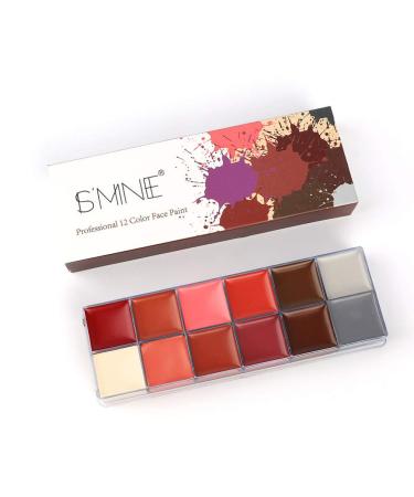 Minkissy 12 Colors Cosmetic Face & Body Paint Palette | Oil Art Makeup for Parties & Cosplay - Buy Online on GoSupps.com