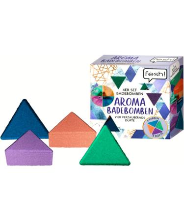 HAC24 6 Packs of Triangular Aromatic Bath Bombs (4 x 40g each) 4 Fragrances & Colours - Buy Online on GoSupps.com