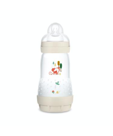MAM Easy Start Anti-Colic Bottle (260 ml) baby bottle ideal for breastfeeding mixed teat 2 ventilated base anti-colic linen