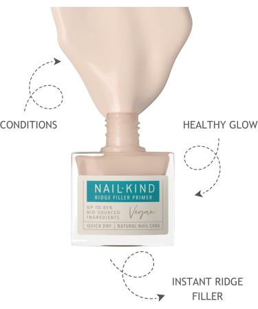 NAILKIND Nail Ridge Filler Primer & Treatment - Vegan Natural Nail Polish with Satin Finish - Covers Imperfections Conditions Nails - With Vitamin E - For Fresh Youthful Nails - 8ml Nail Ridge Filler Primer + Treatment - Buy Online on GoSupps.com