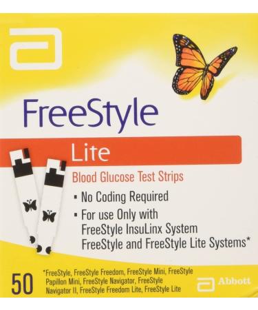 Blood Glucose Lite Test Strips 100 Counts (2 x 50 Counts)