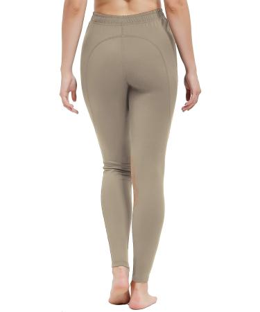FitsT4 Kids Performance Riding Tights - Flex Knee Patch Breeches for Girls in Khaki (Large) - Buy Online on GoSupps.com