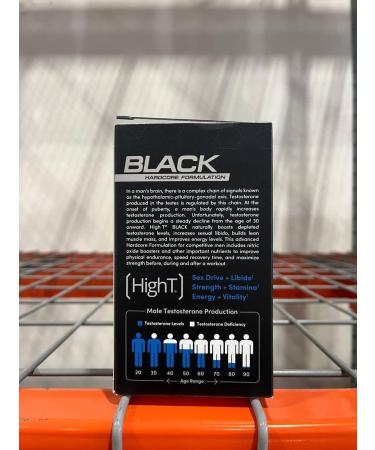 High T Black Hardcore 120ct - Natural Testosterone Booster for Men's Health Energy Stamina & Strength - International Shipping Available - Buy Online on GoSupps.com