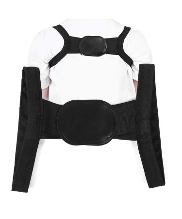 Adult Back Spine Support Brace | Hunchback Correction Belt & Posture Corrector | Neck & Shoulder Support (Small Black) - International Shipping Available - Buy Online on GoSupps.com