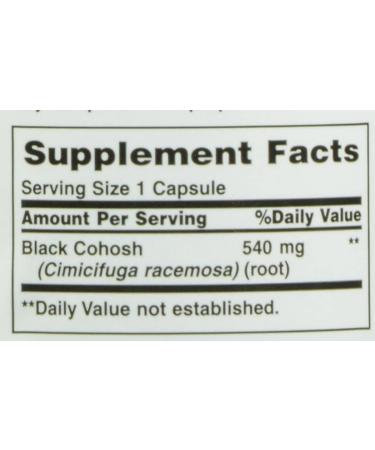 Nature's Bounty Black Cohosh 540 mg - 100 Capsules | Natural Hormonal Support - Buy Online on GoSupps.com