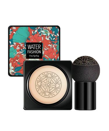 Mushroom Head Air Cushion CC Cream Waterproof Concealer Foundation Cover BB Cream Liquid Foundation Moisturising Makeup Base for Tone Make-up (Beige/Ivory) - 20g 1 Count (Pack of 1) Biege