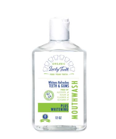 Lucky Teeth Organic Food Grade Peroxide MouthWash - Plus WHITENING - Whitens  Refreshes. Food Grade Peroxide + Essential Oils.   (1)