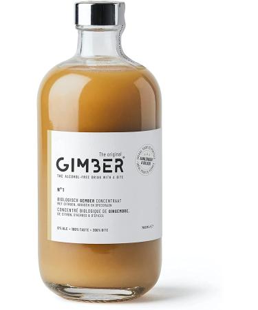GIMBER organic ginger 500 ml | THE 100% organic non-alcoholic drink made with ginger, lemon & spices | Delicious premium ginger juice