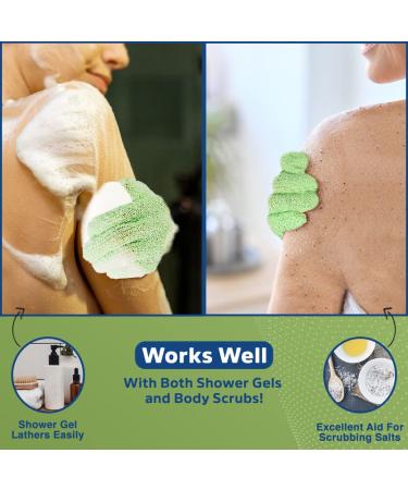 Exfoliating Gloves 4 Pair Pack for Men and Women | Spa-Quality Bath Mitts for Dead Skin Removal | Textured Body Scrub Gloves in Pink, Green, Blue & Purple - Buy Online on GoSupps.com
