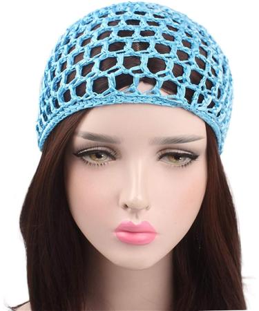 Qianmome Women Soft Rayon Snood Hat Hair Net Crocheted Cap - White (2pcs) - Buy Online on GoSupps.com