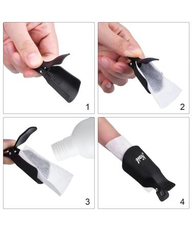 Akstore 10 PCS Nail Polish Remover Clips - Soak Off Gel & Acrylic Nail Art Caps (Black) - Buy Online on GoSupps.com