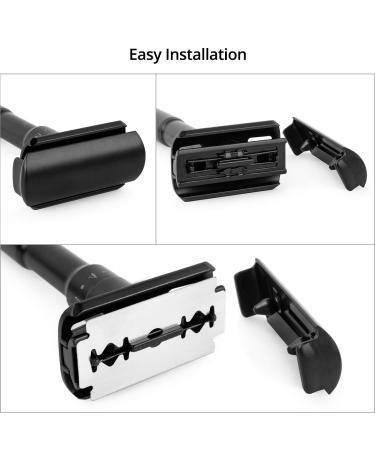QSHAVE Adjustable Double Edge Safety Razor Deluxe Set with Stand - 8 Piece Set - Buy Online on GoSupps.com