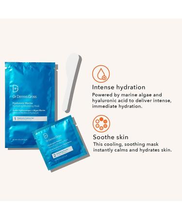 Dennis Gross Hyaluronic Marine Modeling Mask - 4 Treatments for Dehydrated Skin, Dull Complexion, Fine Lines & Wrinkles - Buy Online on GoSupps.com