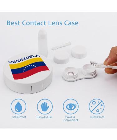 Venezuela Flag Contact Lens Kit | Portable Storage Box with Mirror | Cute Lens Holder - Buy Online on GoSupps.com