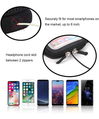 Wrinkled Handglass Running Bracelet & Arm Band for iPhone 15/14/12/11 Pro Max - Cycling Jogging & Sports Gear with Key & Headphone Holder - 6.9 Black - Buy Online on GoSupps.com