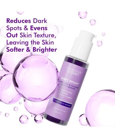 Conscious Chemist Niacinamide Face Wash | Pore Refining Brightening Cleanser for Women & Men - Berry Bright - Buy Online on GoSupps.com