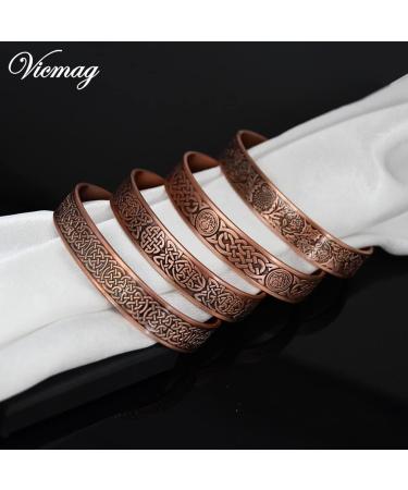 VicMAG Copper Magnet Bracelet for Men - Arthritis Pain Relief Therapy Adjustable Pure Copper Cuff with Gift Box - Buy Online on GoSupps.com