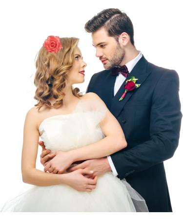 10 Pieces Flower Hair Pins Wedding Rose Flower Hair Pins Hawaiian Flower Hair Pins Wedding Party Decoration Supplies Bridal Headpieces Flower Hairpins for Women - Buy Online on GoSupps.com