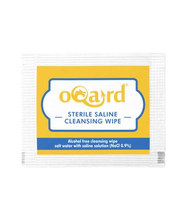 Oqard First Aid Sterile Saline Wet Wipes - Alcohol Free for Wound Cleansing & Cleaning (20)
