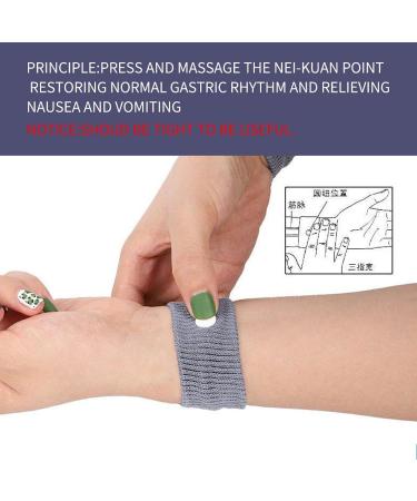 Motion Sickness Relief Wristbands - 4 Pairs Black & Grey Acupressure Bands for Adults & Children - Anti Nausea Travel Wristbands for Sea, Car, Flying, Pregnancy - Buy Online on GoSupps.com