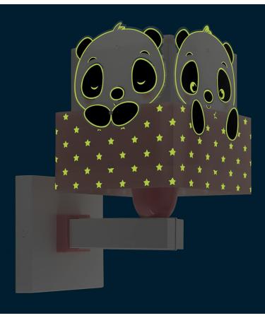 Dalber Children's Wall Lamp - Panda Pink Cloud Design | E27 Light for Kids' Rooms - Buy Online on GoSupps.com