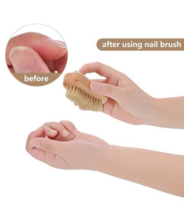 3-Piece Natural Bamboo Nail Brush Set for Manicure & Pedicure - Gentle Cleaning for Fingernails & Toenails - Adults & Kids - Elegant Color - Buy Online on GoSupps.com