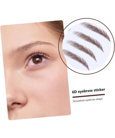 4pcs Eyebrow Stickers 6d Eyebrows Brow Shaper False Eyebrows Cosmetics Post Paper 4d Hair - Buy Online on GoSupps.com