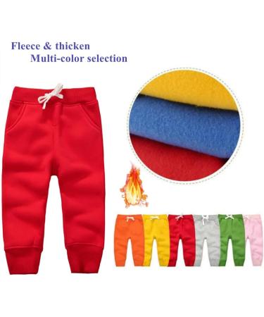 CuteOn Unisex Kids Red Elastic Waist Cotton Warm Trousers | 1-5 Years - Buy Online on GoSupps.com
