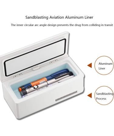 Large Capacity Portable Insulin Refrigerated Box 2-8 C Car Insulin Cooler Medical Mini Refrigerator Suitable for Car/Travel/Aircraft White-A A White - Buy Online on GoSupps.com