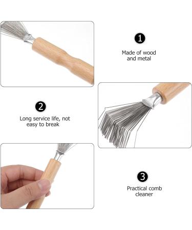 Operitacx Lot de 2 Peignes de Nettoyage pour Cheveux Manche en Bois et Peigne M tallique Outil pour Enlever Poils et Salet s Adapt Salon et Usage Domestique Nettoyage Pr cis des Brosses - Buy Online on GoSupps.com