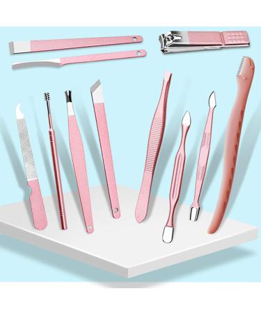 Aoyuele 18 in 1 Manicure Set: Stainless Steel Professional Grooming Kit for Pedicure and Nail Care - Rose Gold - Buy Online on GoSupps.com