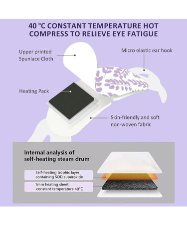 Lavender Heated Eye Mask - 20-Pack for Dark Circles & Dry Eyes | Disposable & Warm Steam Eye Compress - Buy Online on GoSupps.com