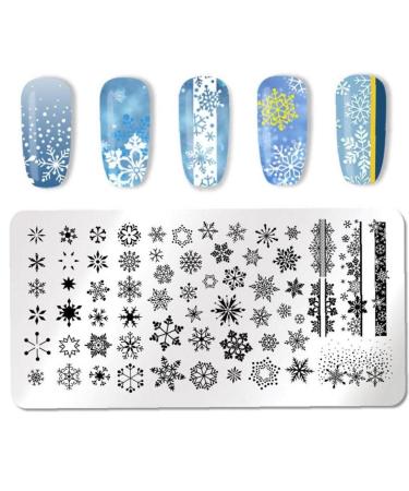 Snowflake Flowers Nail Stamping Plates Boy Girl Face Image On Stamp Templates Print Stencil Tools