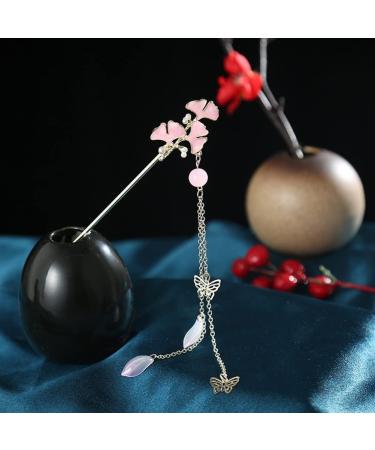URFEDA Chinese Hair Stick Ginkgo Biloba Butterfly Hair Sticks Flowers Hair Clips Shiny Metal Hair Sticks Fashion Hair Stick Rhinestone Hair Chopsticks Vintage Hair Stick for Women and Girls - Buy Online on GoSupps.com