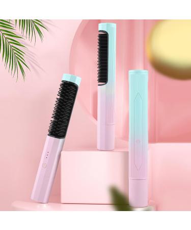 Portable Cordless Hair Straightener Brush | 3 Temp Settings & Auto-Off | Anti-Scald Hair Straightening Comb for Women - International Shipping Available - Buy Online on GoSupps.com