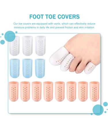 Minkissy 6 Pairs Callus and Corn Protectors for Men - Breathable Toe Caps for Blister and Callus Relief - Wear-Resistant and Elastic - 4.5x2.2cm - Buy Online on GoSupps.com