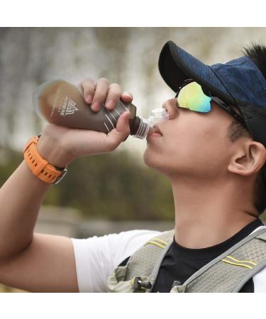 TRIWONDER Soft Flasks 170ml/5.75oz - Pack of 2 | Collapsible Water Bottles for Hydration Pack | Ideal for Running, Hiking, Cycling, Climbing | Grey TPU Folding Flask - Buy Online on GoSupps.com
