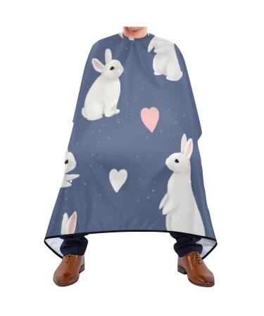 Waterproof Barber Cape -Rabbits Hearts Cheetah Haircut Bib for Men Unisex Hair Cutting Cape(8rp1a)
