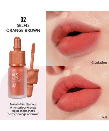 Peripera Ink Airy Velvet Lip Tint 02 Selfie Orange Brown - 0.14 oz (4 g) | Buy Now! - Buy Online on GoSupps.com