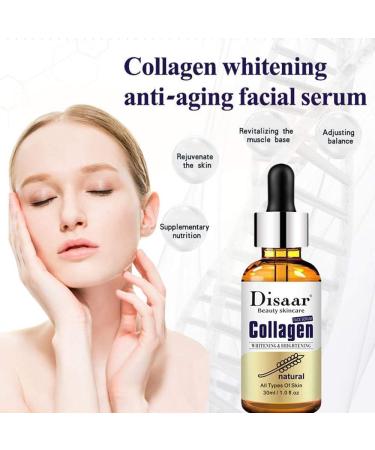 DISAAR BEAUTY Pure Collagen Whitening Brightening Anti-Wrinkle Anti Aging Face Serum Sensitive Skin Moisturizing Freckle Replenish Water 30ml - Buy Online on GoSupps.com