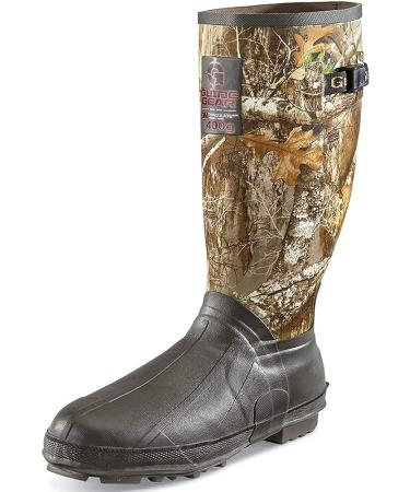 Guide Gear Men's 15 Camo Hunting Insulated Rubber Boots - Waterproof, 400-gram, Realtree Edge - Size 11 - Buy Online on GoSupps.com
