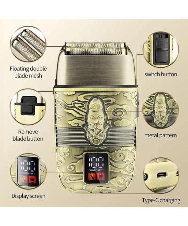 Men's Cordless Rechargeable Foil Shaver - 8800 RPM Electric Hair & Beard Trimmer - Professional Metal Razor - Buy Online on GoSupps.com
