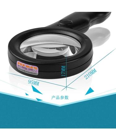 Charging Magnifier HD with Lights for The Elderly to Read 10 Times Handheld Portable Reading Newspaper Good Times - Buy Online on GoSupps.com