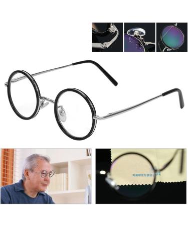 Retro Round Resin Reading Glasses for Presbyopia - Lightweight Magnifying 1.0/1.5/2.5/3.0/3.5 Strength | Fatigue Relief - Buy Online on GoSupps.com