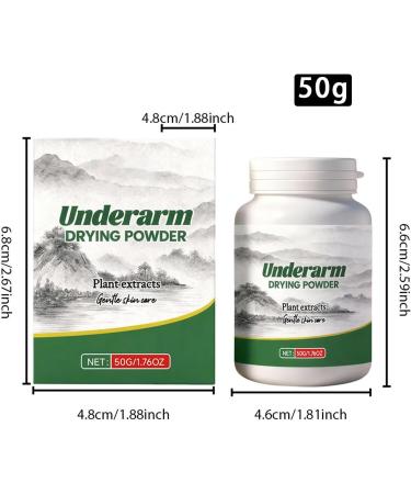 Antiperspirant Powder - 50g Refreshing with Plant Extracts | Underarm Powder Absorbs Perspiration - for Husband Boyfriend Father Mother Travel Business Trip - Buy Online on GoSupps.com