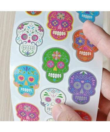Day of the Dead Sugar Skull Tattoos (156PCS) - Halloween Temporary Face Tattoos for Kids - Skeleton Design - Party Favor Supplies - Buy Online on GoSupps.com